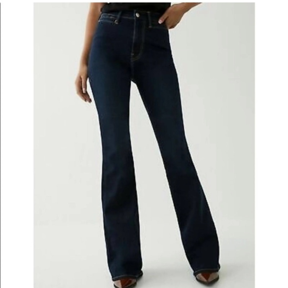 True Religion Women High Rise Trouser Flare Size 26 203619 Blue
